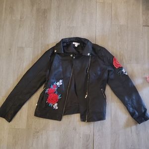 Black leather jacket